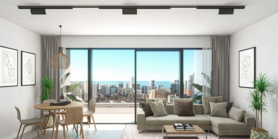 Apartamento en Benidorm con 2 habitaciones y piscina comunitaria