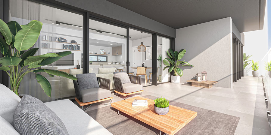 Apartamento en Benidorm con 2 habitaciones y piscina comunitaria