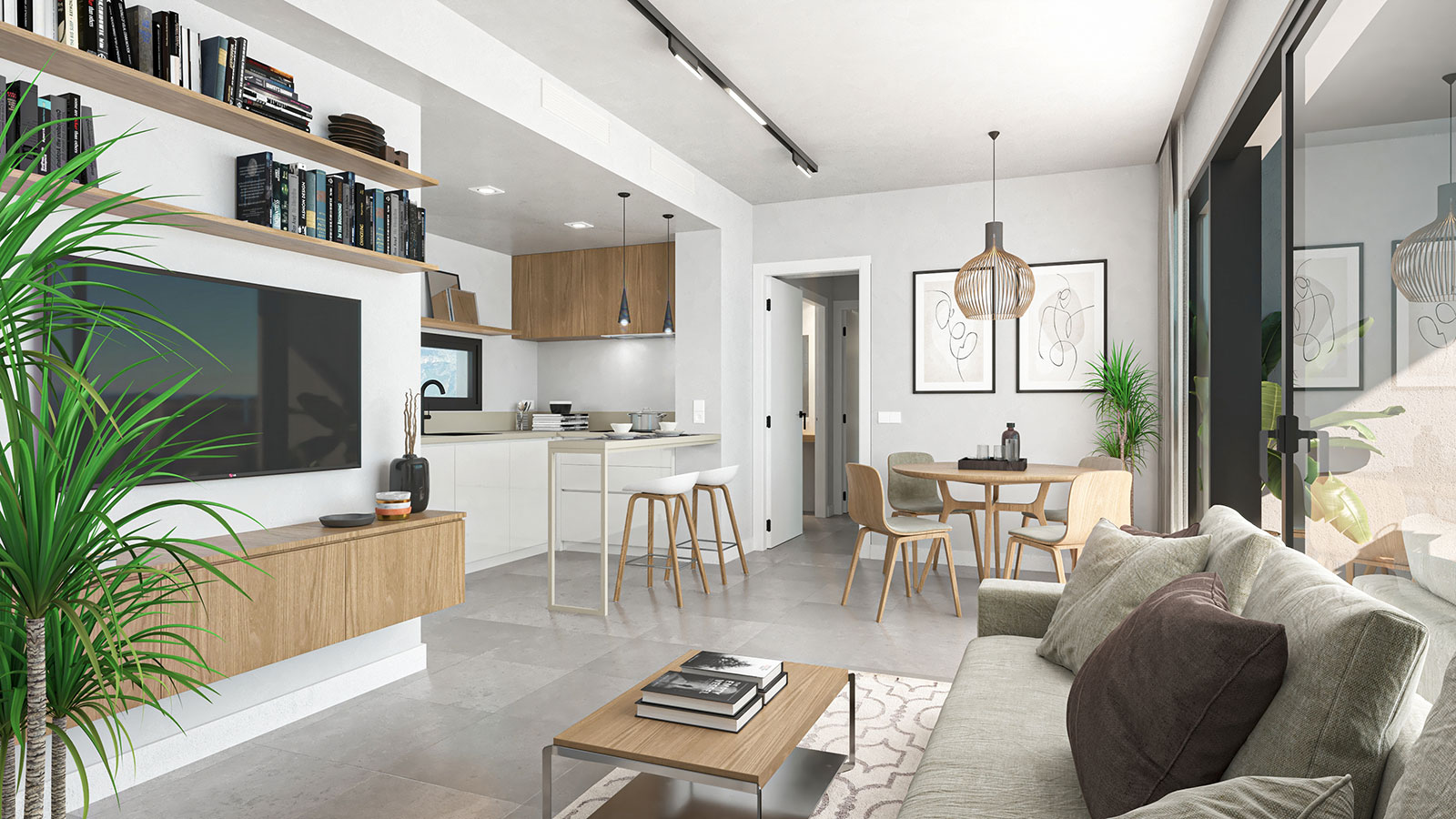 Apartamento en Benidorm con 2 habitaciones y piscina comunitaria