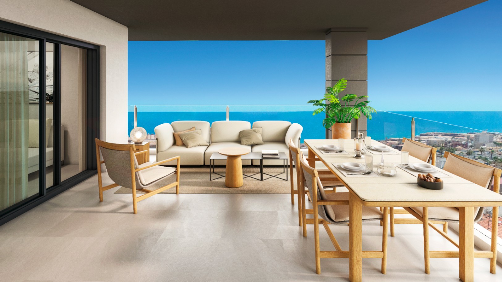 Fantásticos apartamentos con vistas al mar .