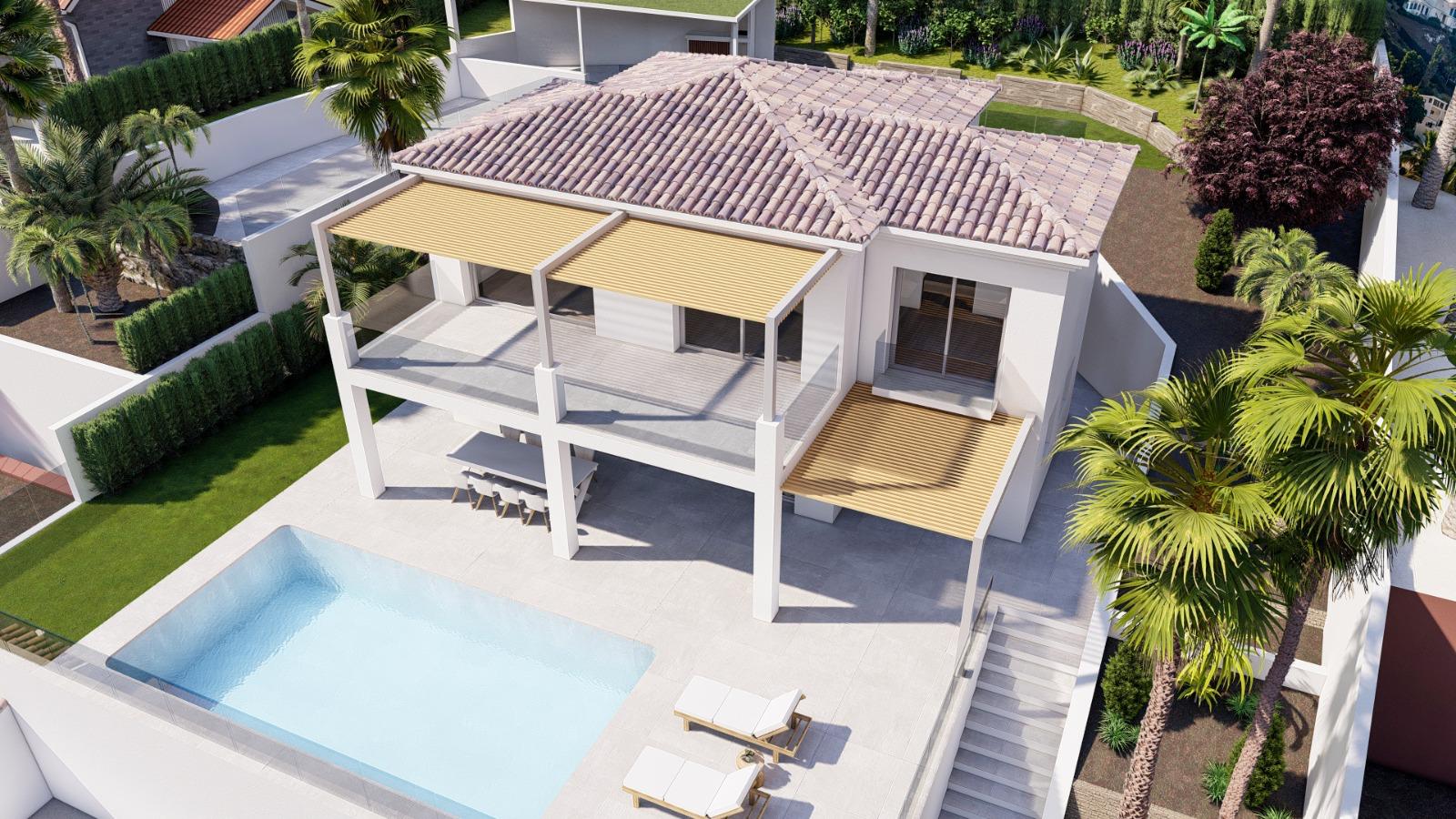 Preciosa Villa con vistas al mar en Altea Hills .