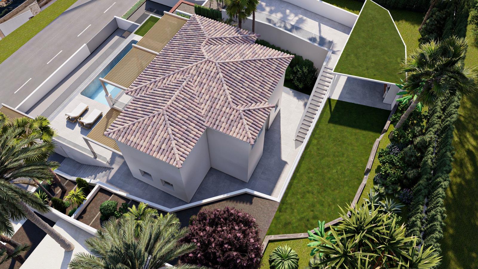 Preciosa Villa con vistas al mar en Altea Hills .