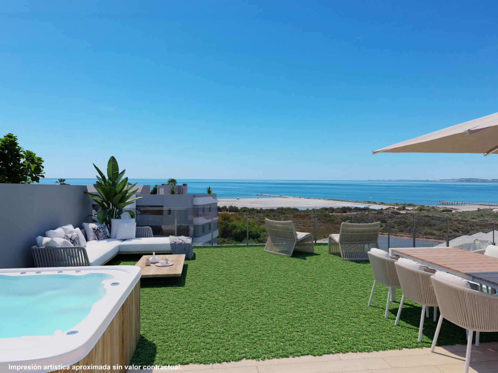 Apartamento nuevo de 3 habitaciones en Santa Pola con piscina