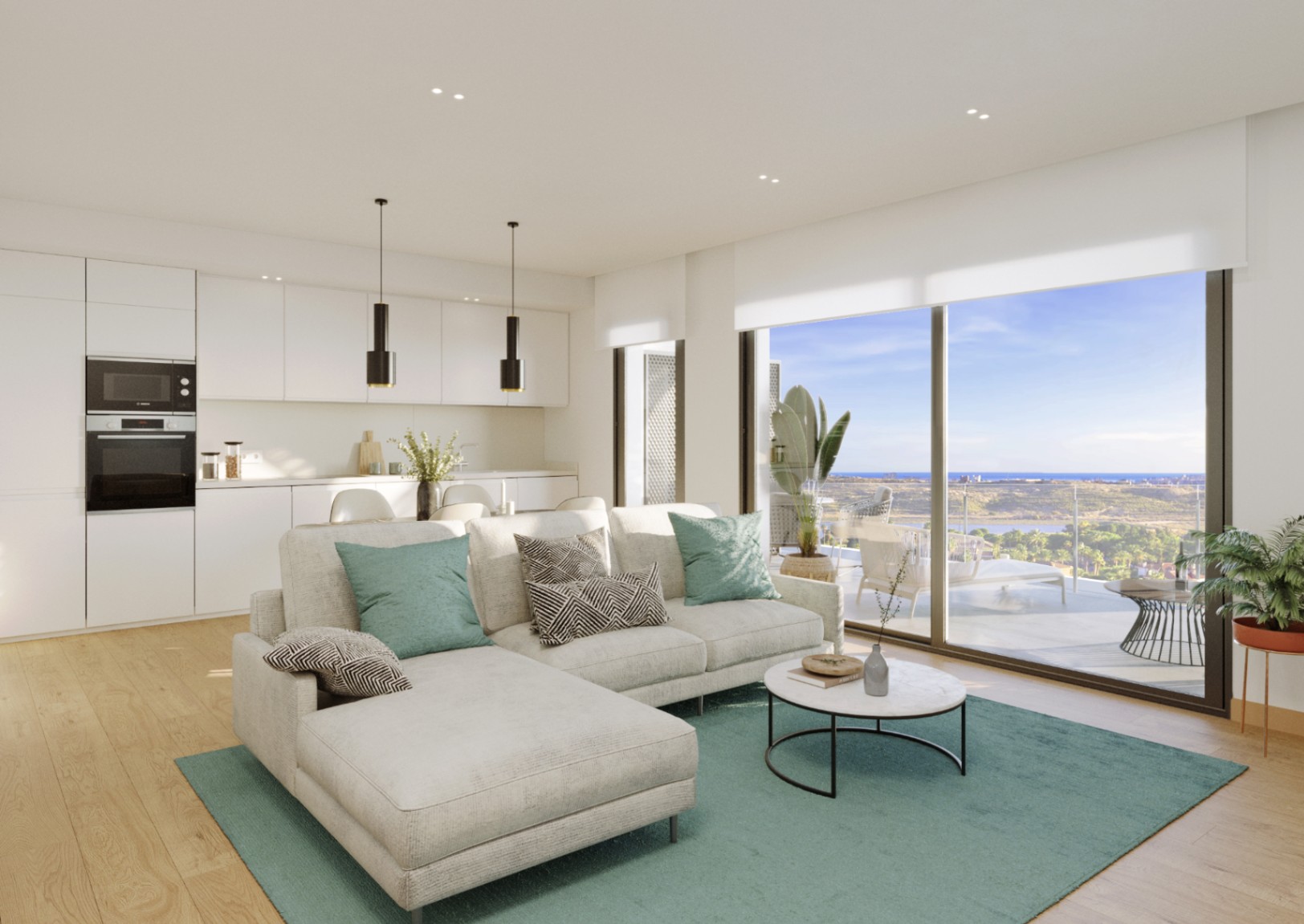 Apartamento nuevo de 2 dormitorios con piscina en Muchamiel
