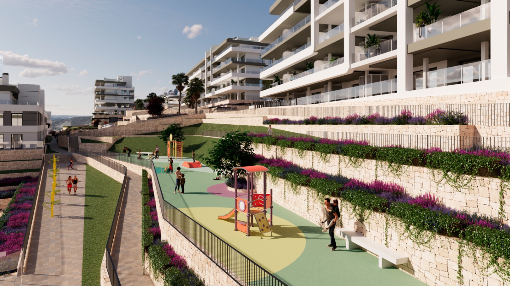 Apartamento nuevo de 2 dormitorios con piscina en Muchamiel