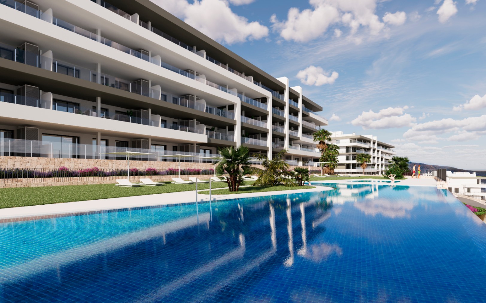 Apartamento moderno en Muchamiel con 2 habitaciones y piscina.