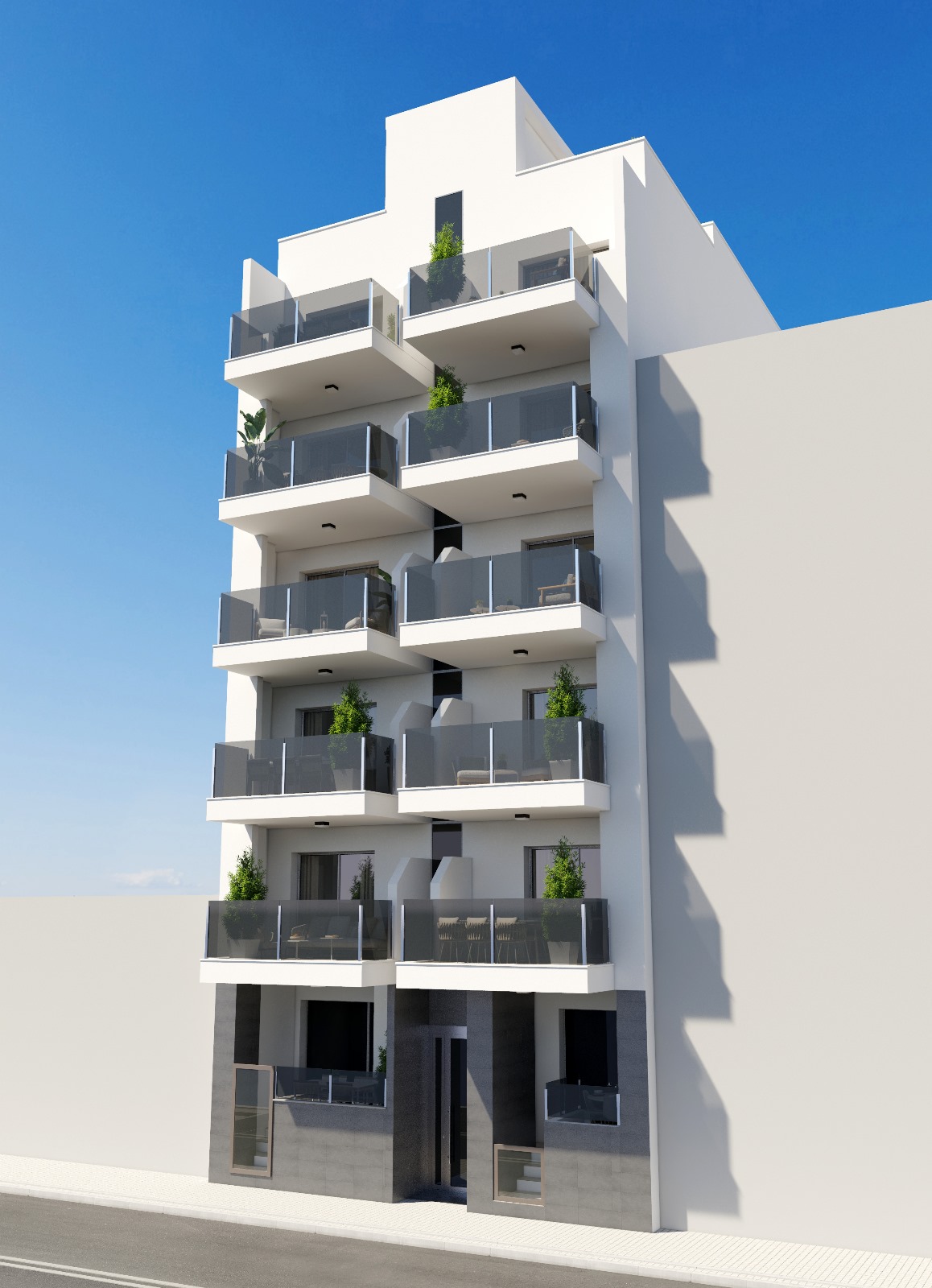 Apartamentos de obra nueva en Torrevieja, a 150m de la Playa del Cura .