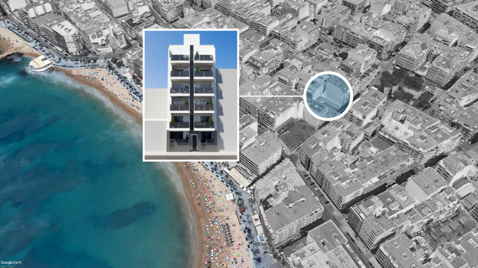 Apartamentos de obra nueva en Torrevieja, a 150m de la Playa del Cura .