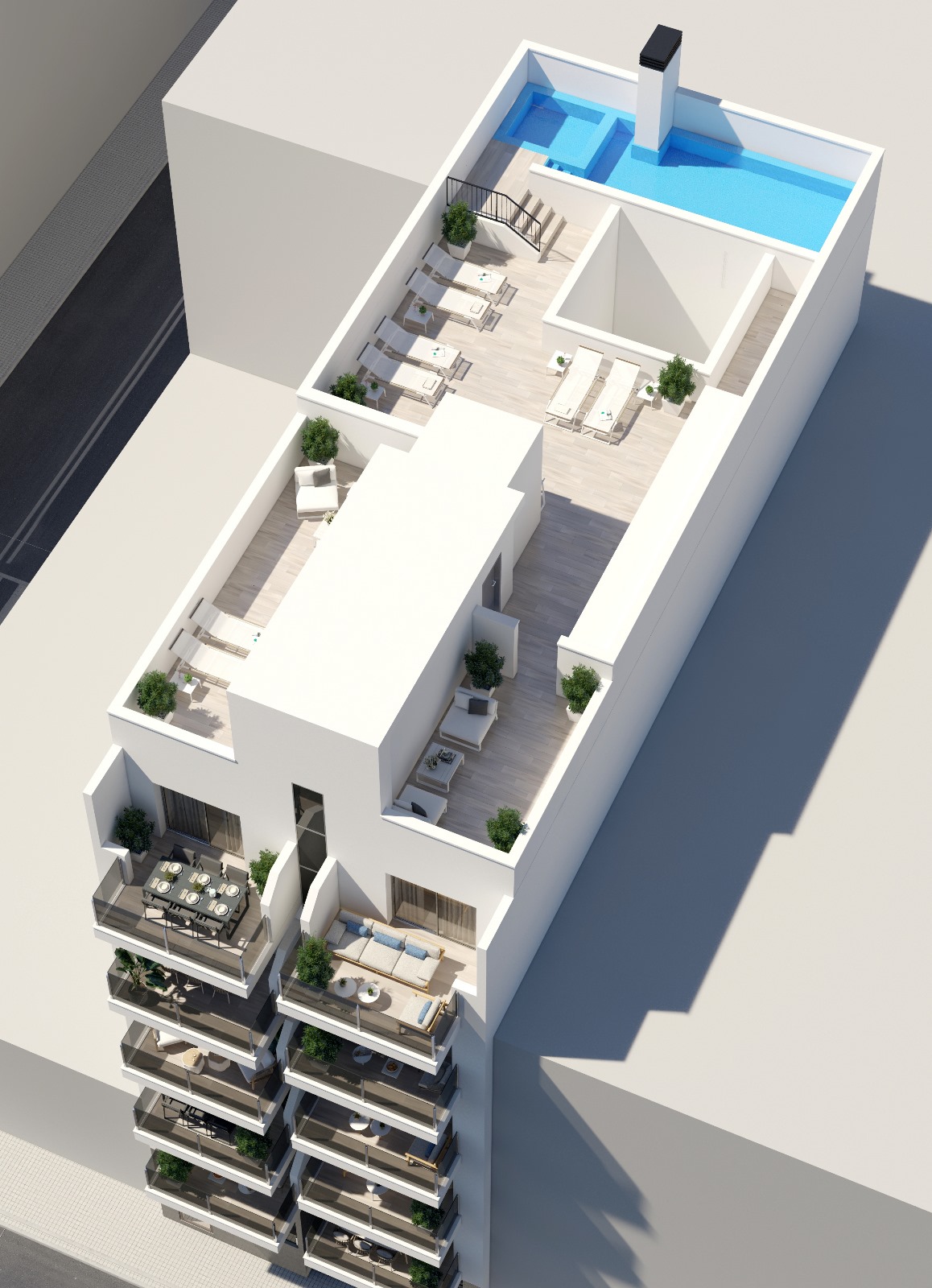 Apartamentos de obra nueva en Torrevieja, a 150m de la Playa del Cura .