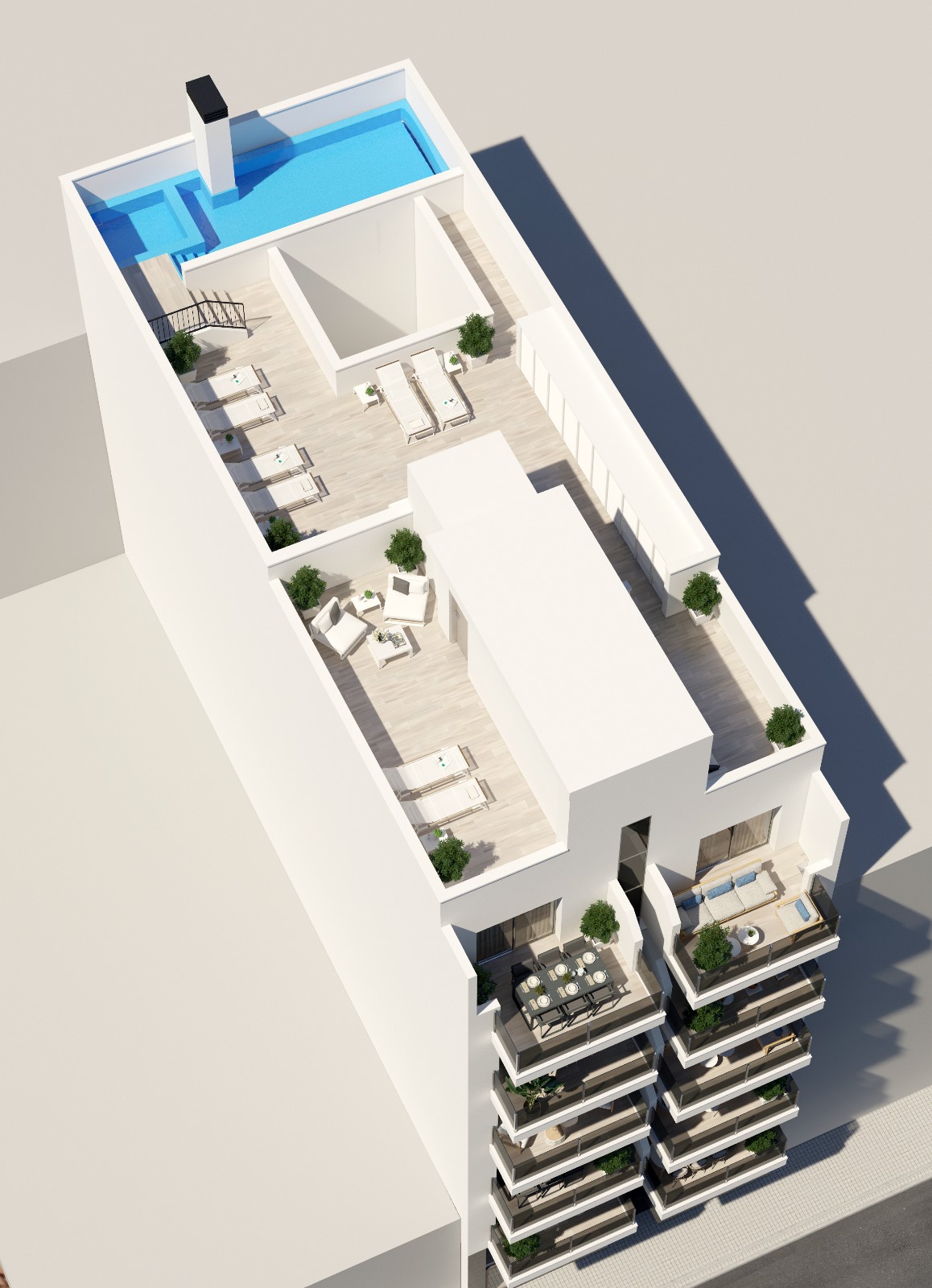 Apartamentos de obra nueva en Torrevieja, a 150m de la Playa del Cura .