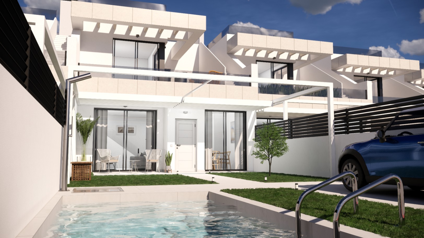 Chalet en venta con 2 habitaciones y piscina en Rojales, Alicante