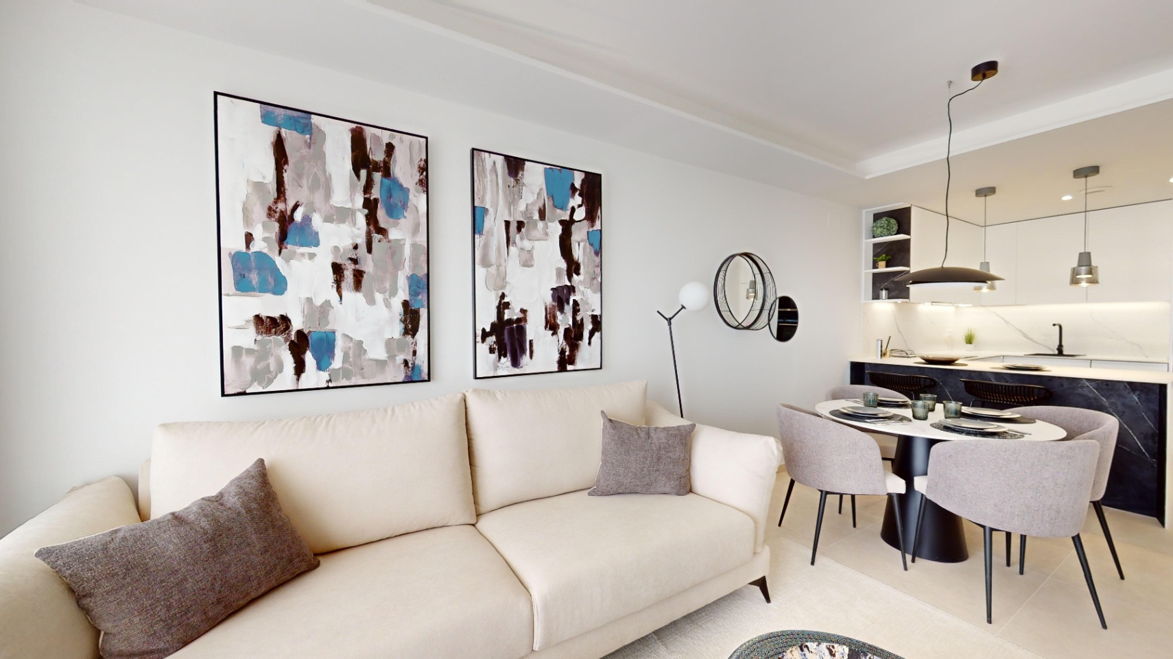 Precioso apartamento con jardín privado .