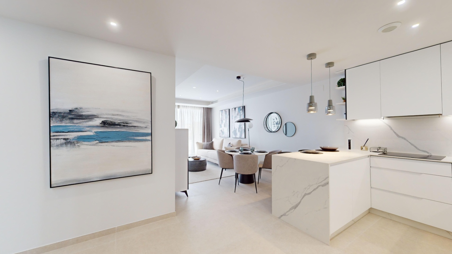 Precioso apartamento con jardín privado .
