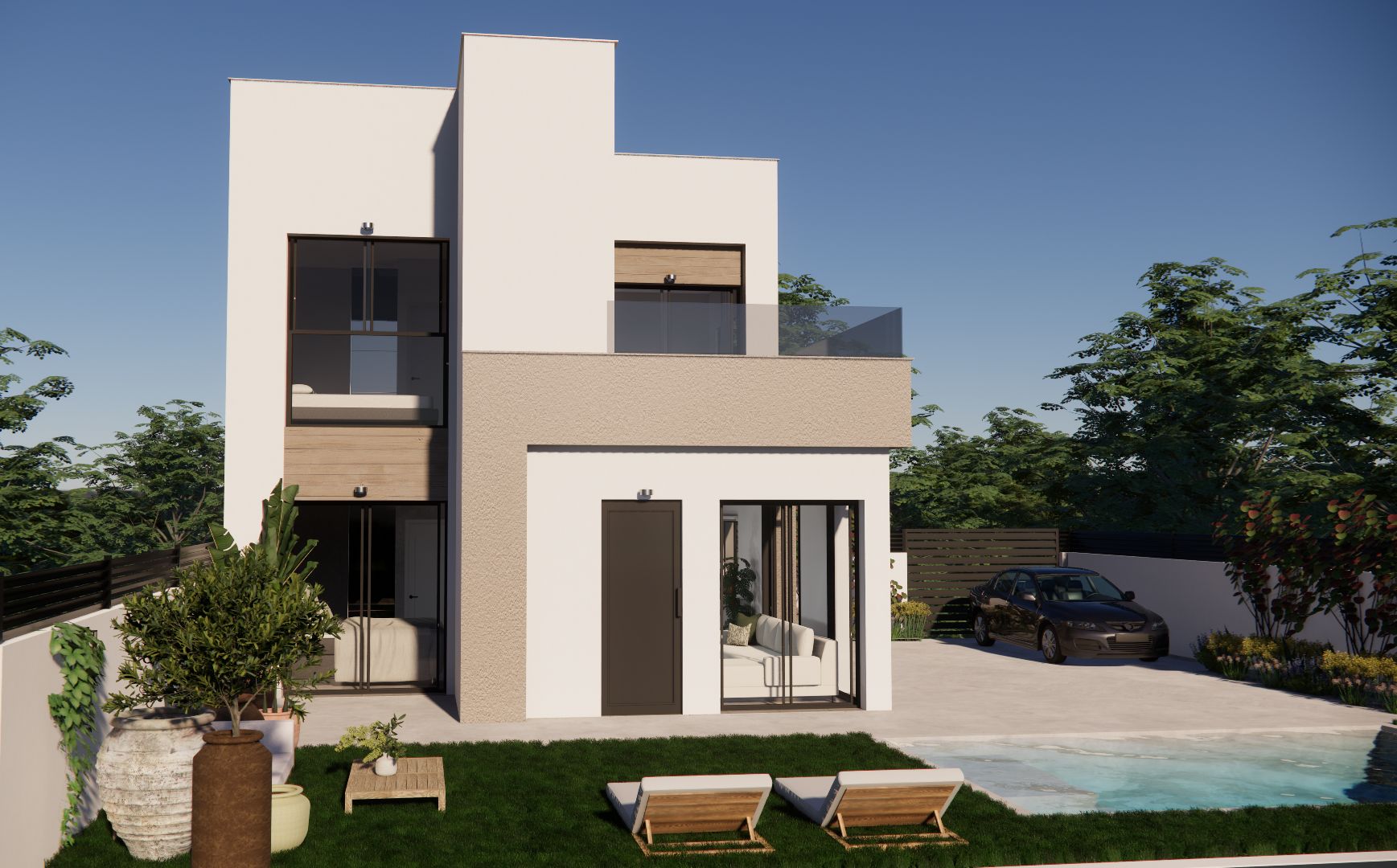 Chalet en venta con piscina y jardín en Orihuela, Alicante