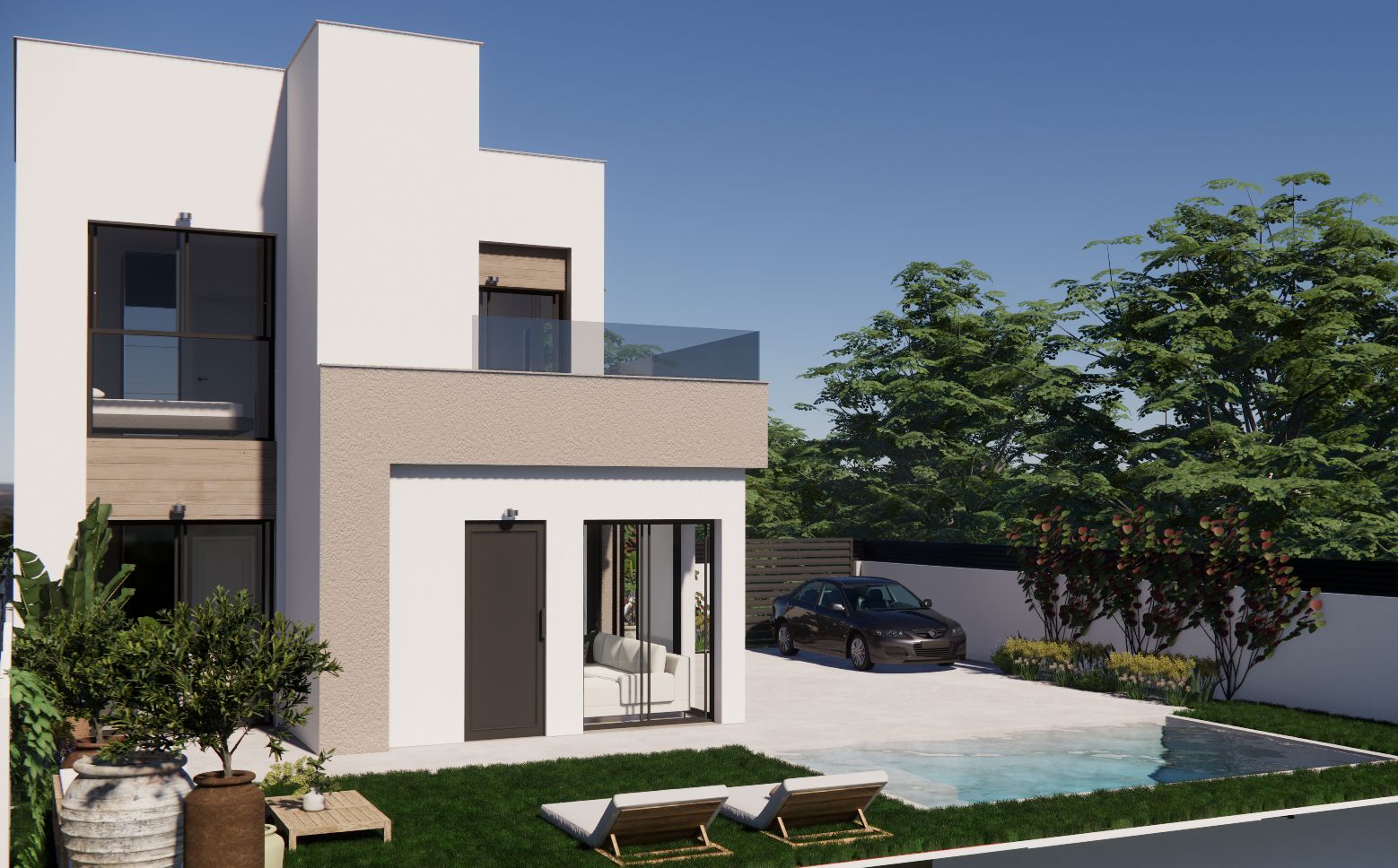 Chalet en venta con piscina y jardín en Orihuela, Alicante