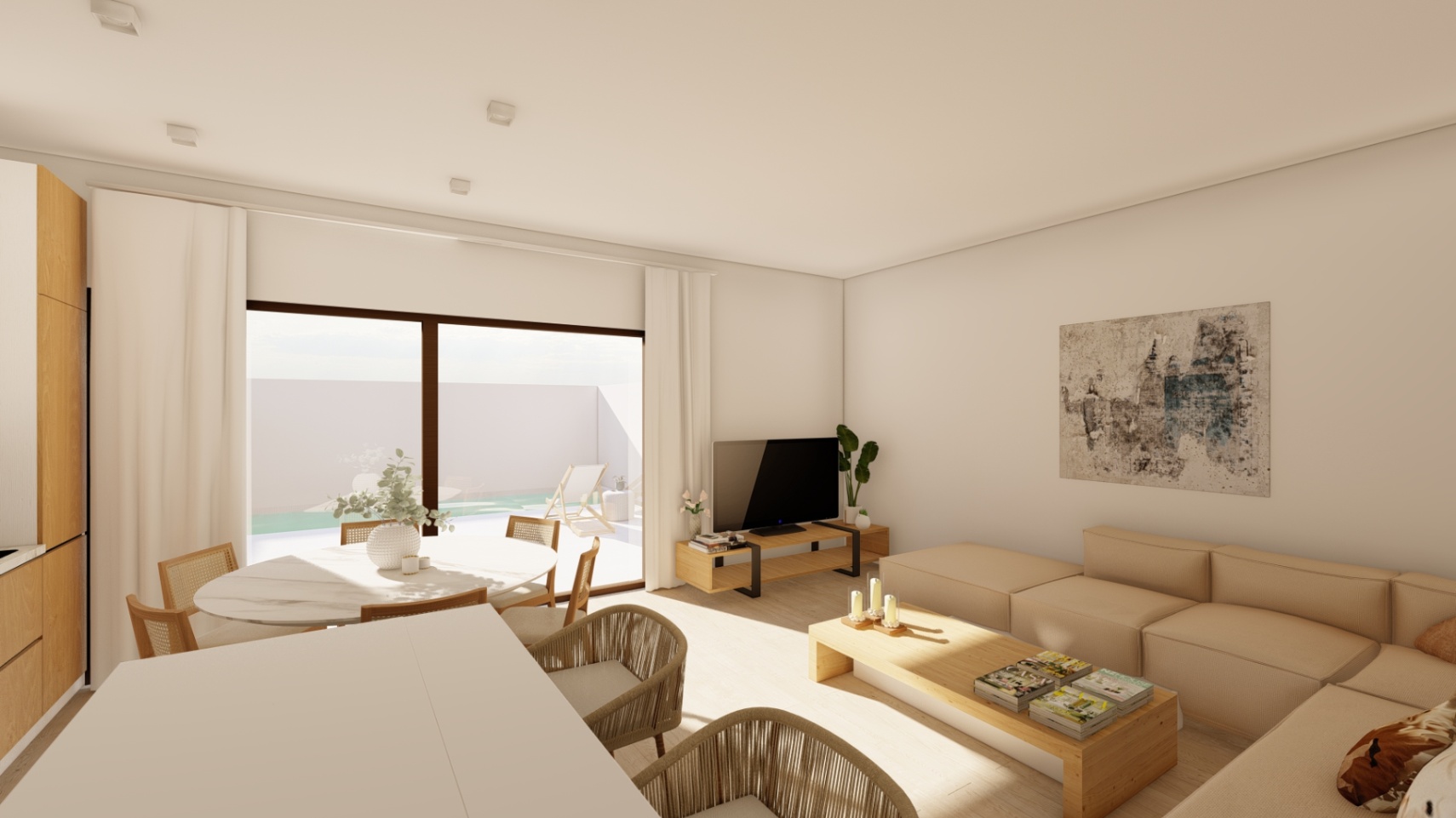 Casa adosada en venta con 3 dormitorios y piscina en San Javier