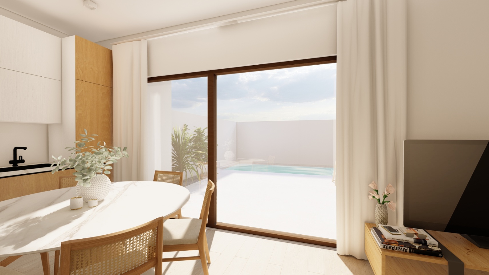 Casa adosada en venta con 3 dormitorios y piscina en San Javier