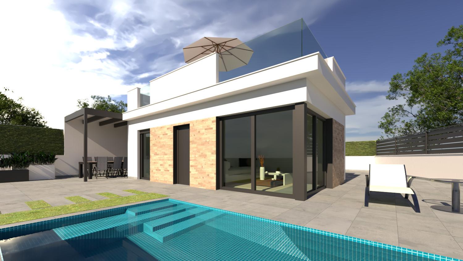 Chalet zu verkaufen mit 3 Schlafzimmern und Pool in Los Alcázares
