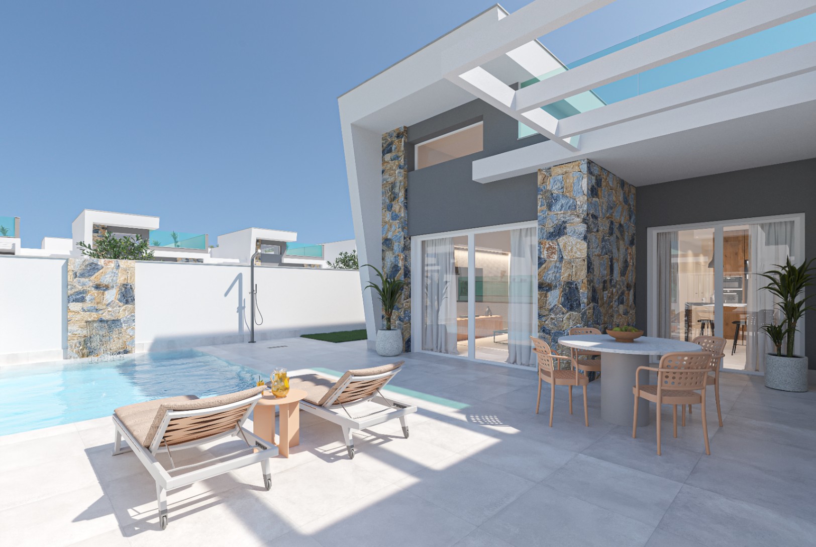Chalet zu verkaufen in Los Alcázares mit Pool und 3 Schlafzimmern