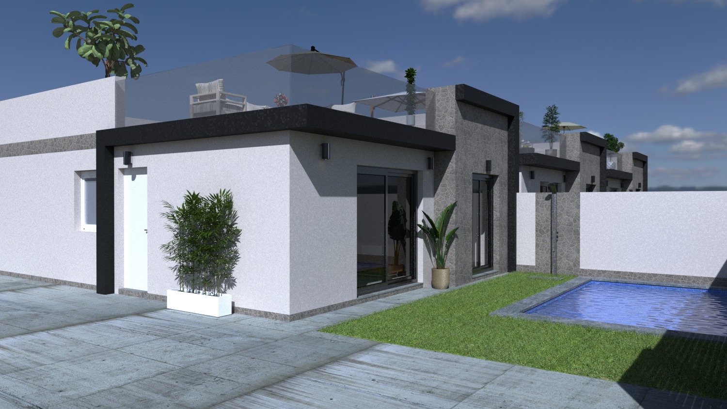 Chalet en Balsicas con piscina privada y 3 dormitorios
