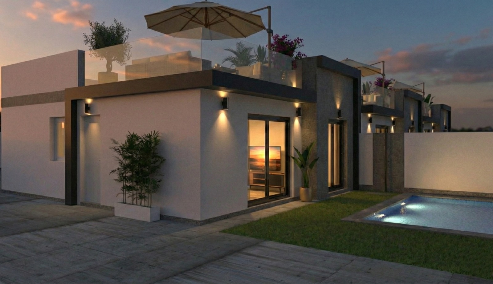 Chalet en Balsicas con piscina privada y 3 dormitorios