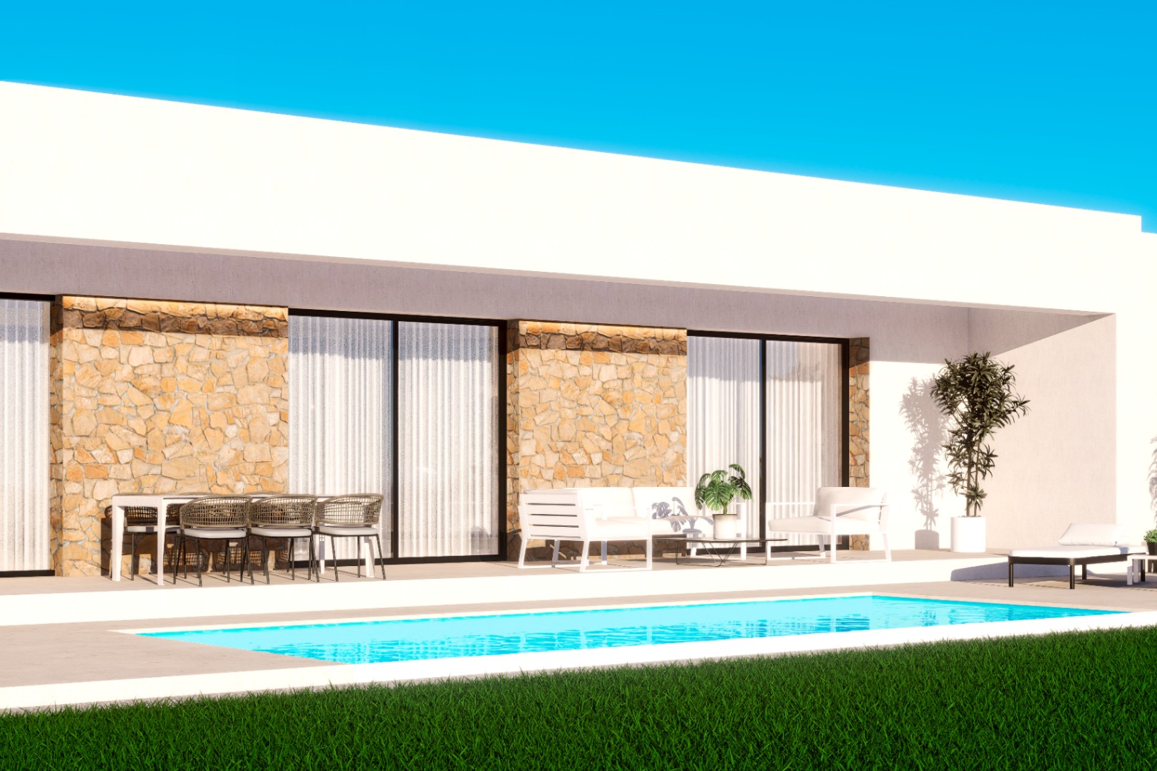 Villa témoin 3 + 1 chambres à Finestrat avec vue sur mer