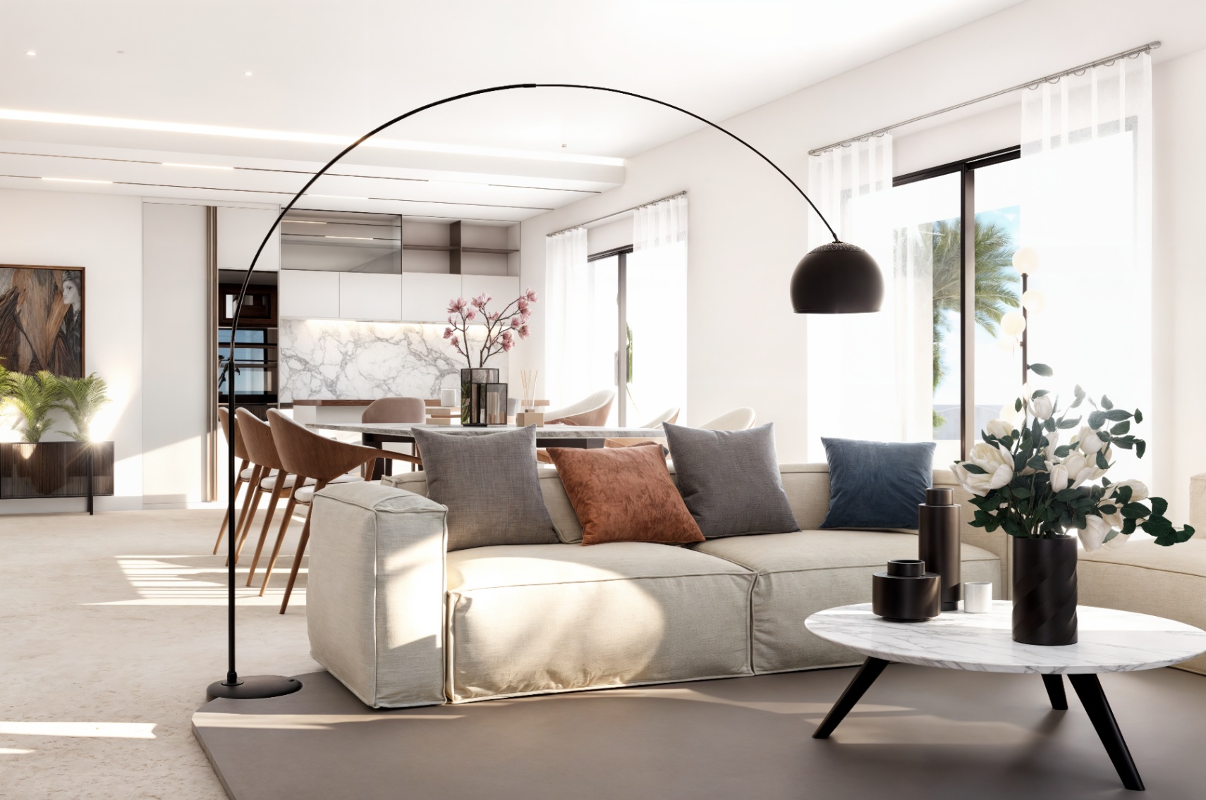 Villa témoin 3 + 1 chambres à Finestrat avec vue sur mer