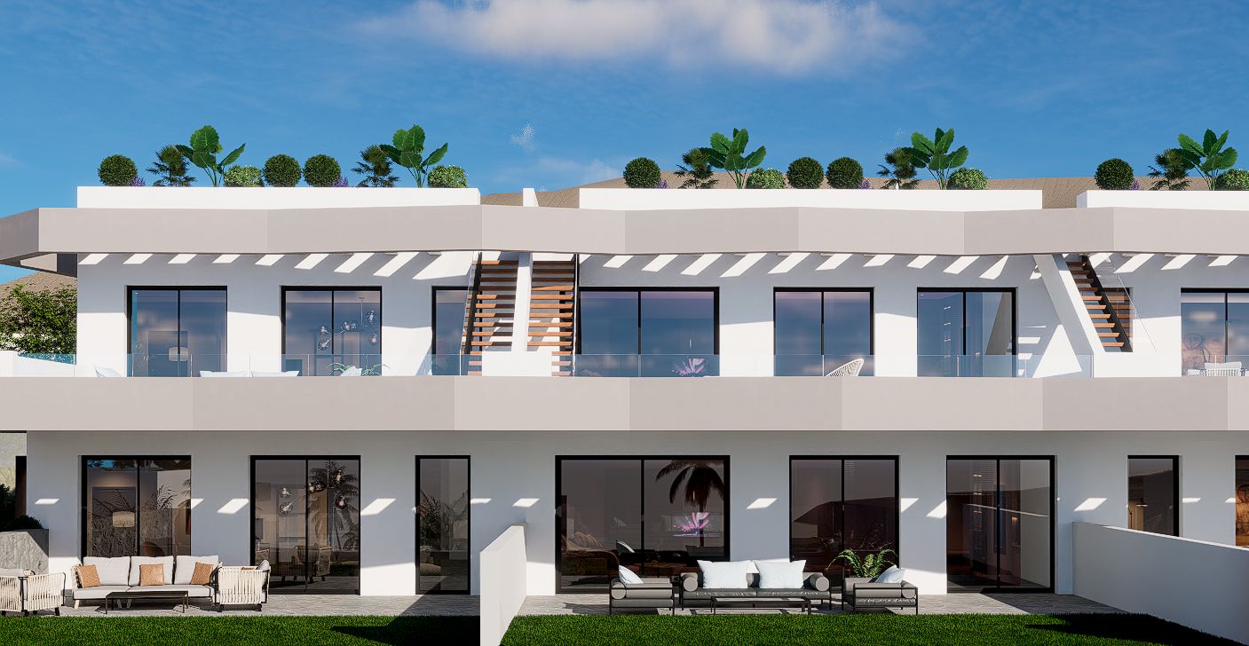 Bungalows met 2 en 3 slaapkamers in Finestrat met uitzicht op zee. Oplevering eind 2027.