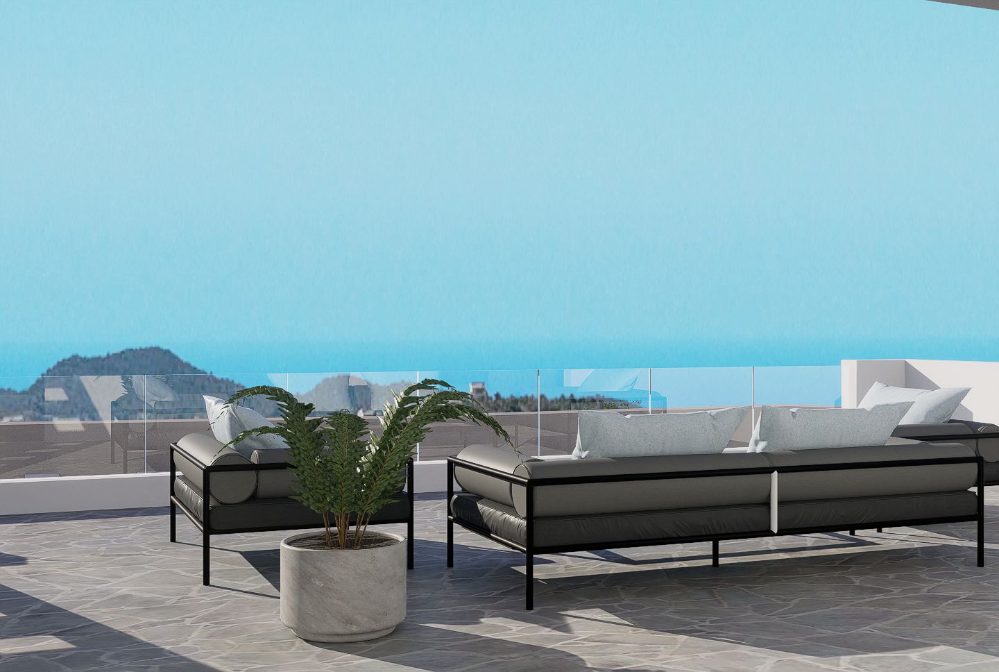 Bungalows met 2 en 3 slaapkamers in Finestrat met uitzicht op zee. Oplevering eind 2027.