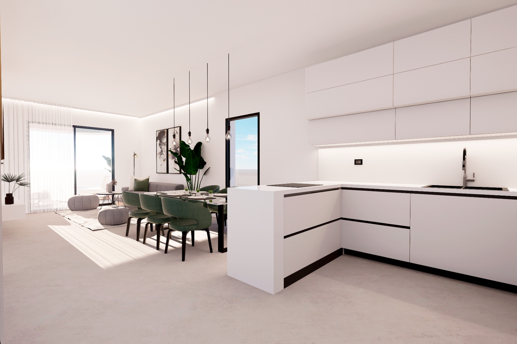 Ultimos Apartamentos de 2 Dormitorios en Finestrat con Vistas al Mar. Entrega Finales 2027