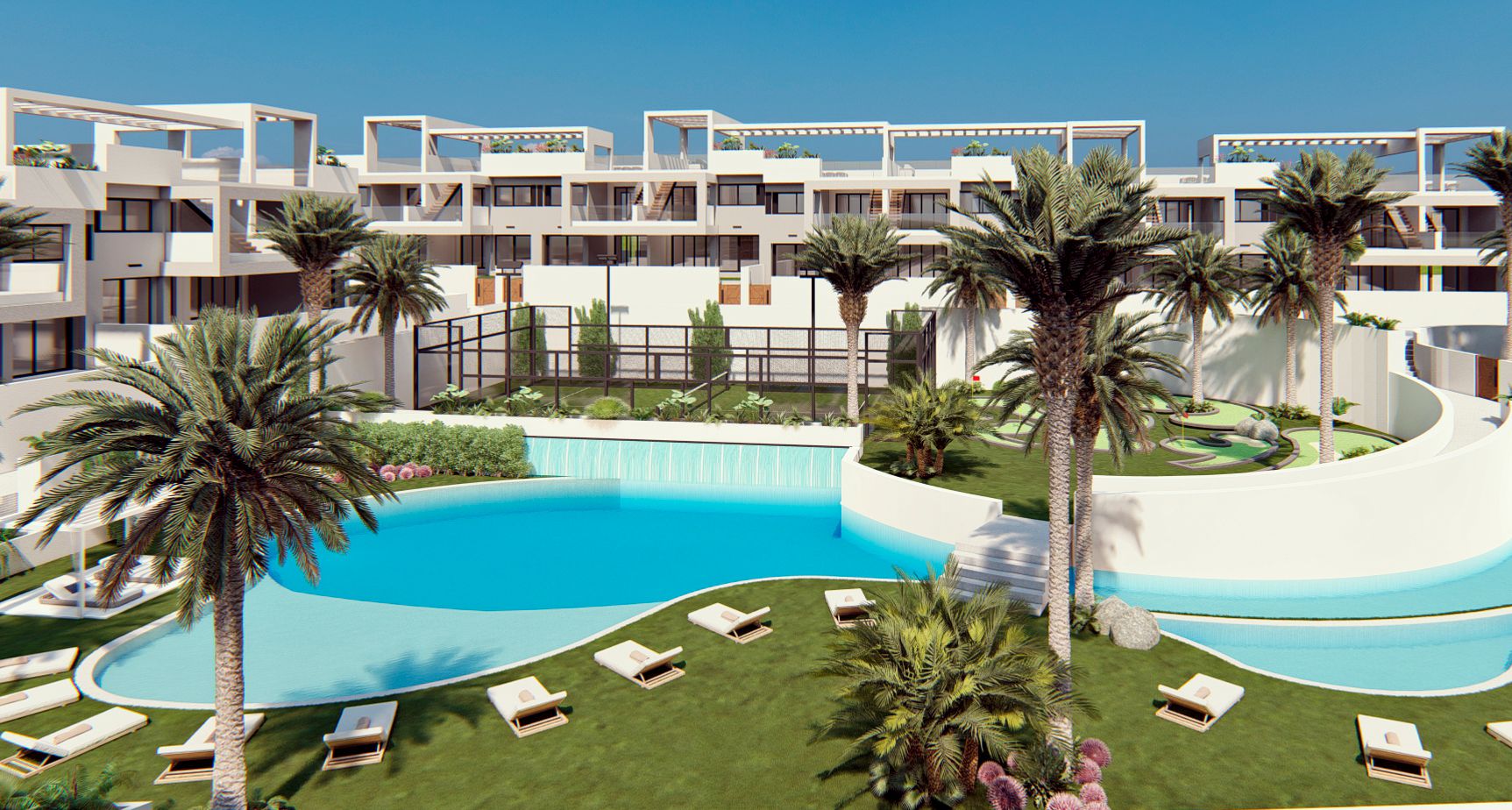 Bungalows de lujo en Torrevieja con 2 dormitorios y 2 baños. Ultimas dos Viviendas. Entrega Sept. 2026
