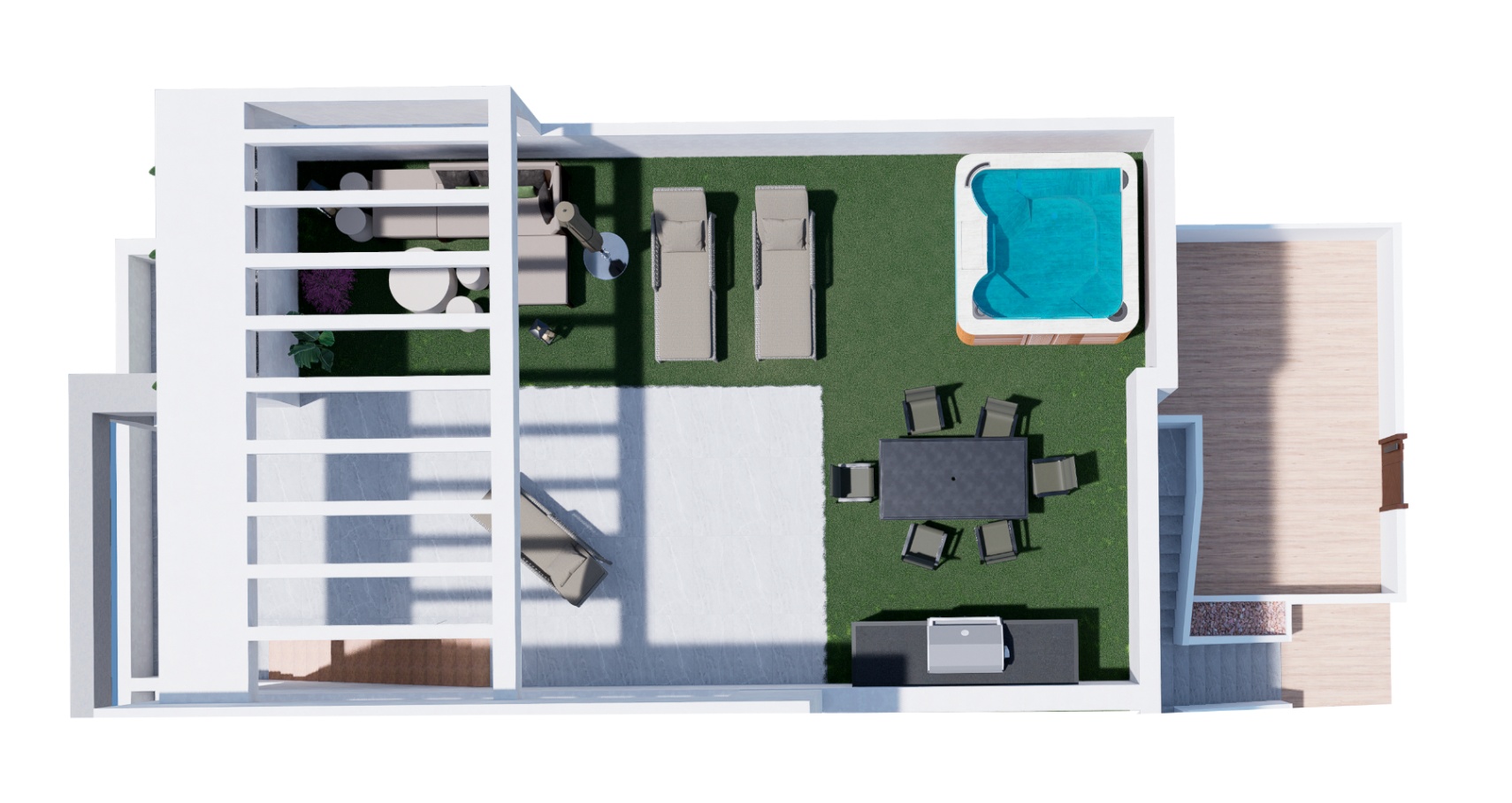Bungalows de lujo en Torrevieja con 2 dormitorios y 2 baños. Ultimas dos Viviendas. Entrega Sept. 2026