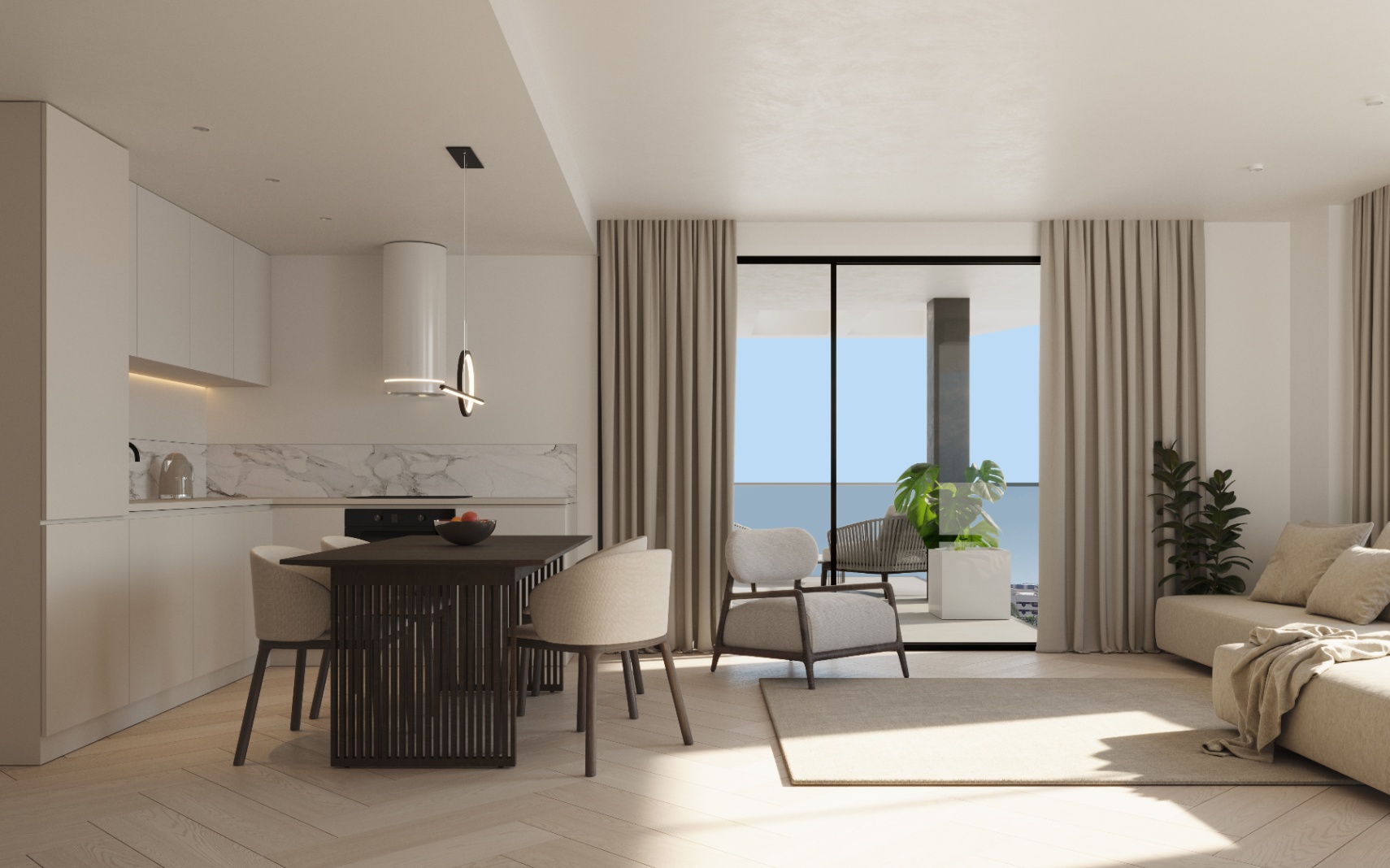 Apartamento de Lujo en Calpe de 3 dormitorios a 200 Metros de la Playa. fecha de Entrega 2027