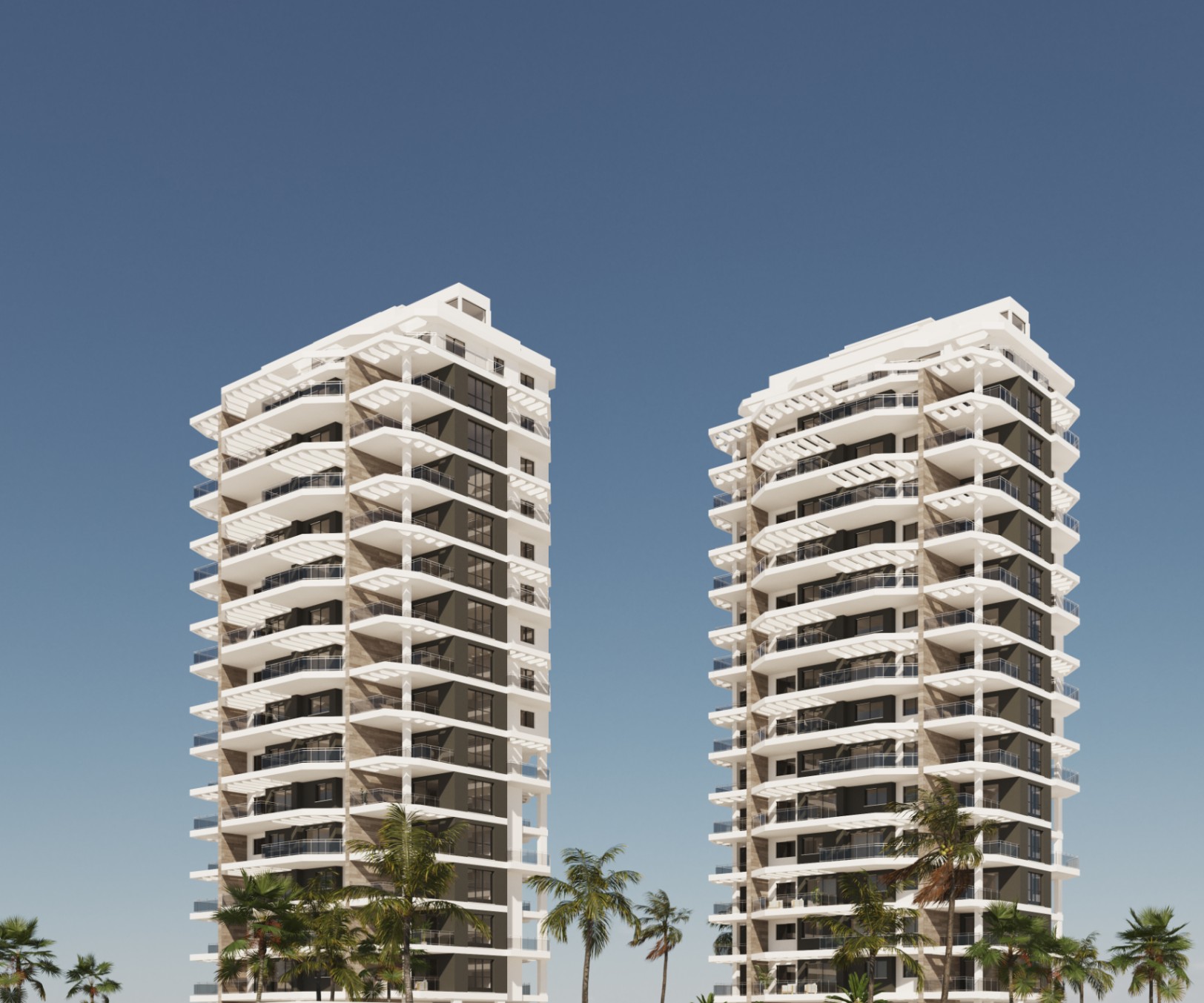 Dachwohnungen und Apartments mit 2 - 3 - 4 Schlafzimmern, 200 Meter vom Strand entfernt. Calpe