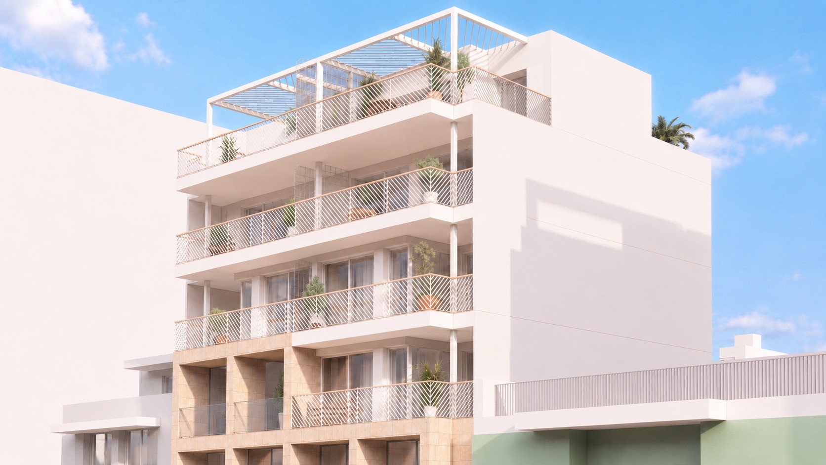 Apartamento nuevo de 1 dormitorio en Villajoyosa con piscina