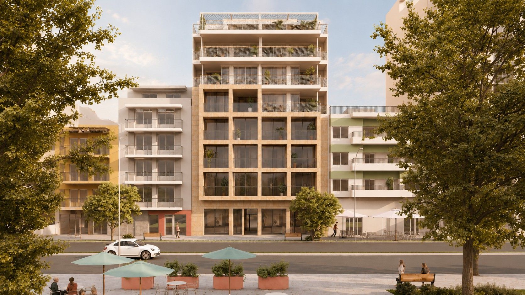 Apartamento nuevo de 1 dormitorio en Villajoyosa con piscina