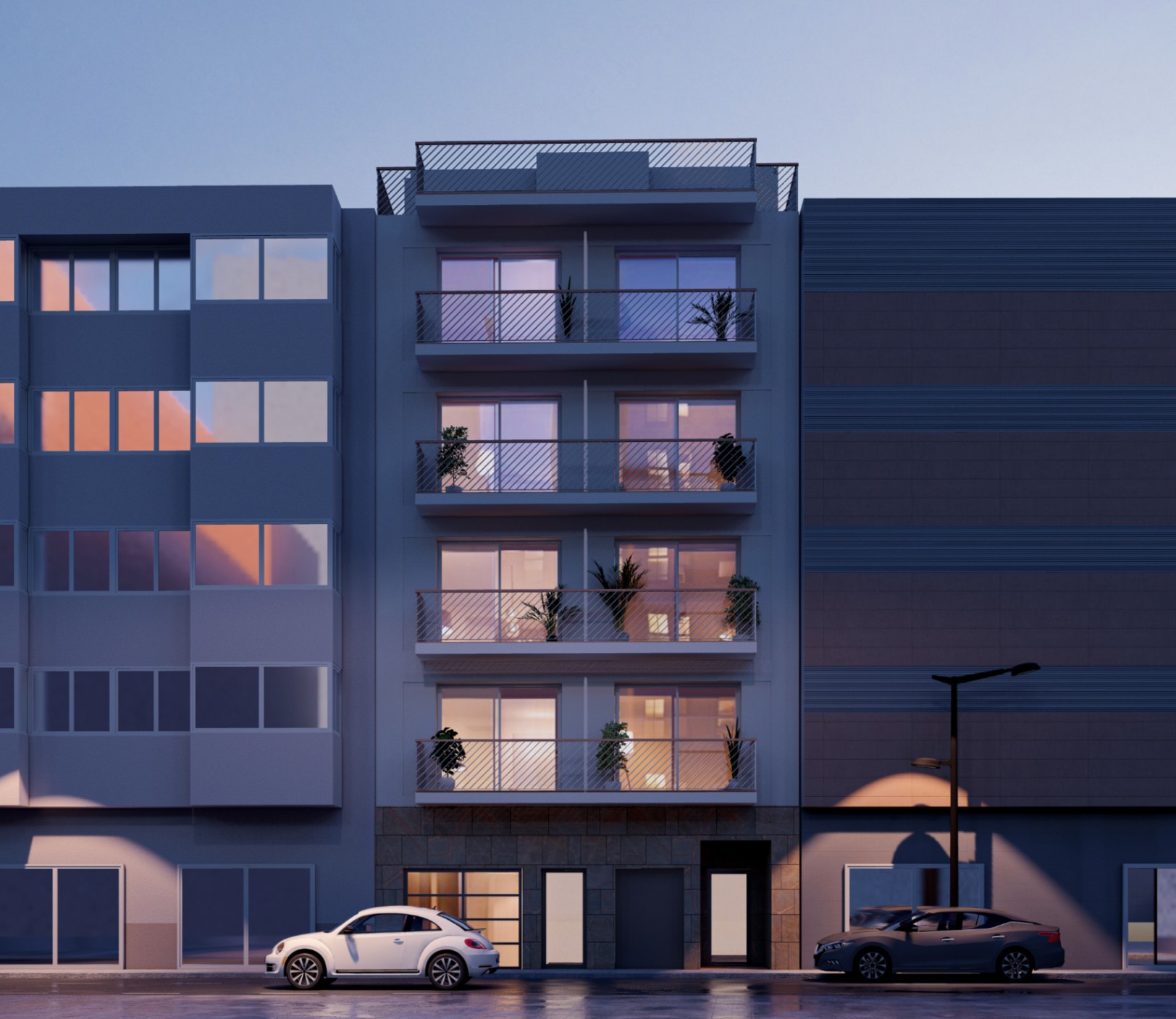 Apartamento nuevo de 1 dormitorio en Villajoyosa con piscina