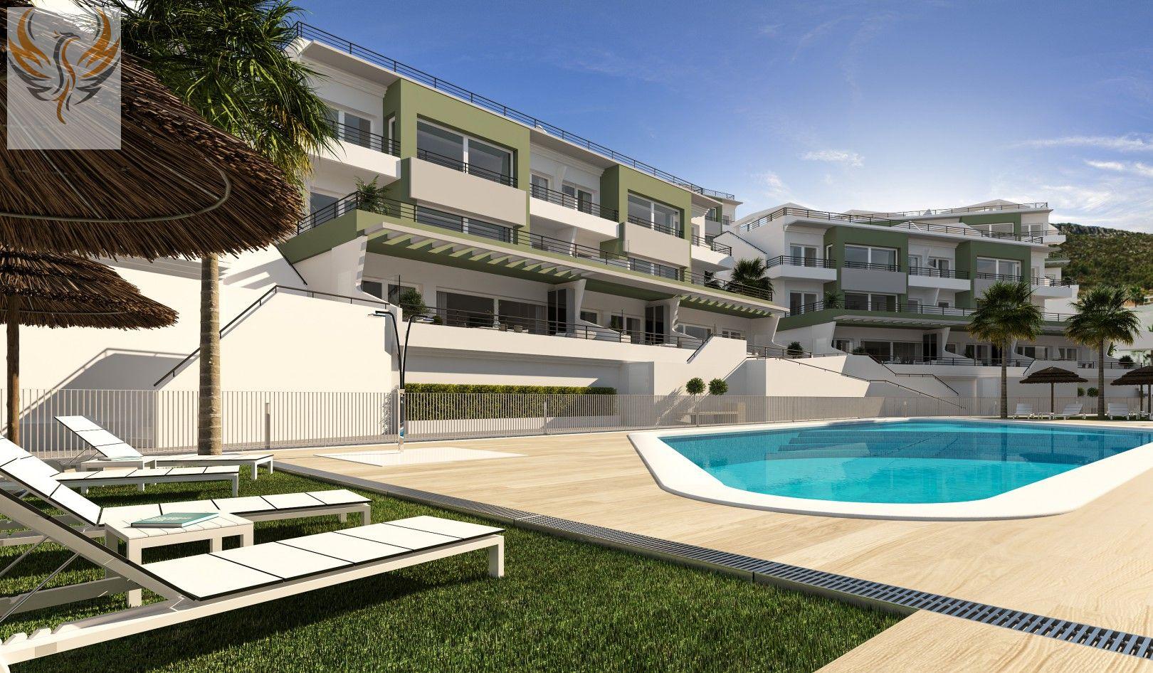 Apartamento con preciosas vistas al mar y zonas verdes .